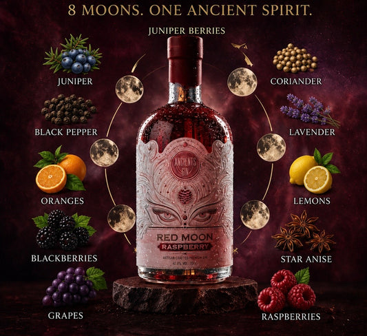 Red Moon Raspberry Gin | Premium Raspberry Gin | Ancients Gin