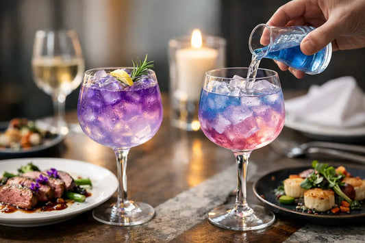 Colour Changing Gin Dinner Example Ideas