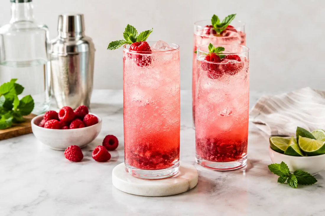 How to Make Raspberry Gin Fizz for Guests
