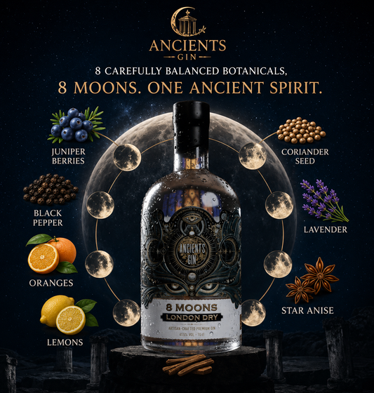 8 Moons London Dry Gin | Five Times Distilled | Ancients Gin