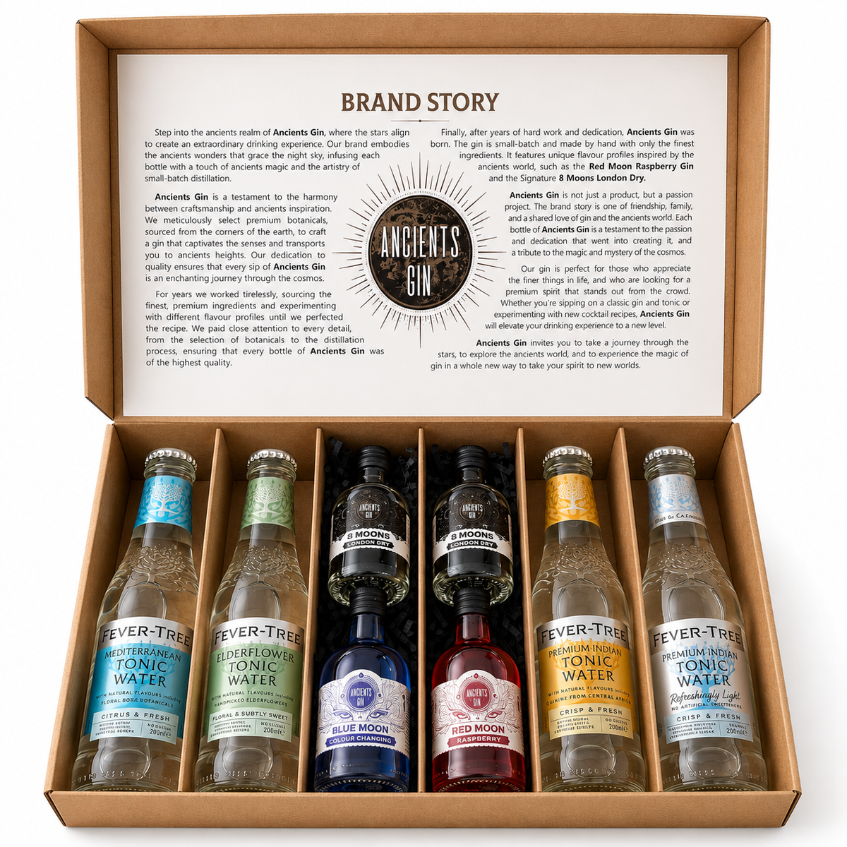 Gin Tasting Gift Box Set With 4 free Fever Tree Tonics
