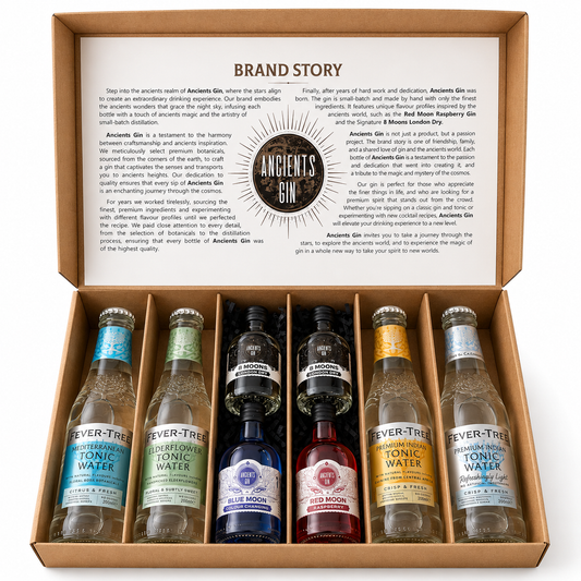 Gin Tasting Gift Box Set With 4 free Fever Tree Tonics